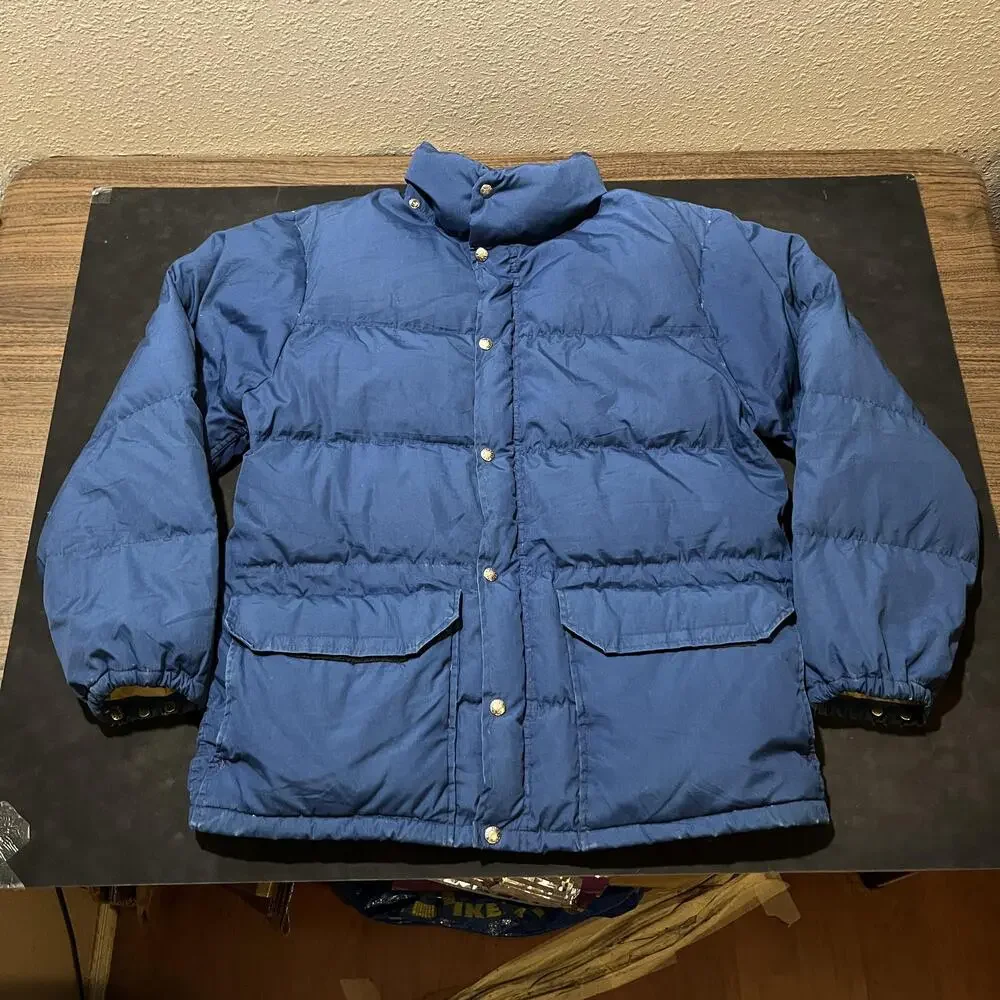 Vintage The North Face Jacket Brown Label Men Nuptse Down Puffer USA Polar 1970s